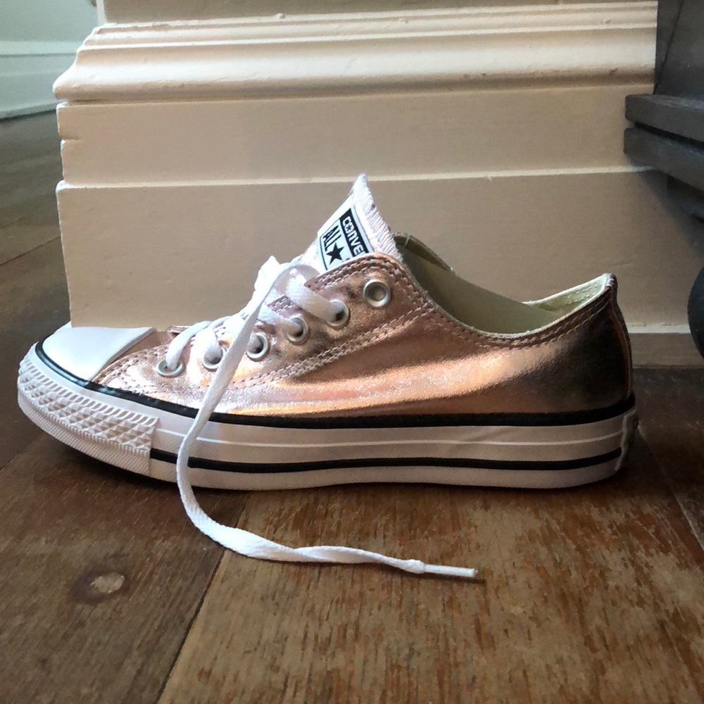 Converse rose gold metallic